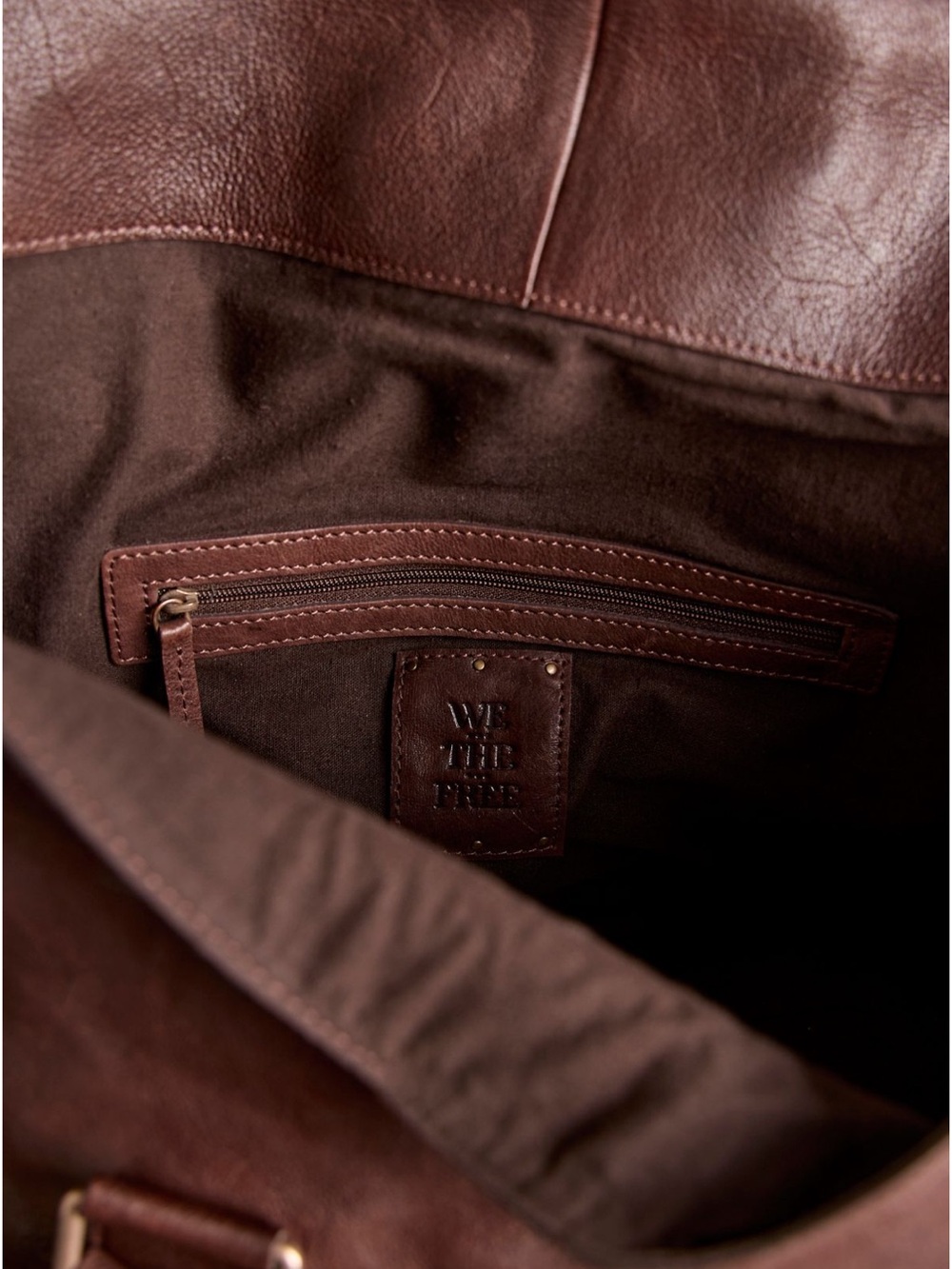We The Free Espresso  Studded Leather Tote - Picture 6 of 11